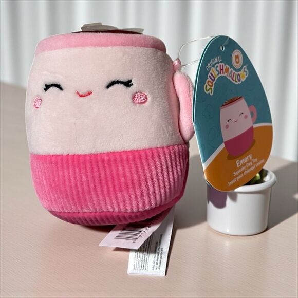 Squishmallows Emery 3.5” Coffee Latte Dog/Cat Toy BNWT - Picture 1 of 3